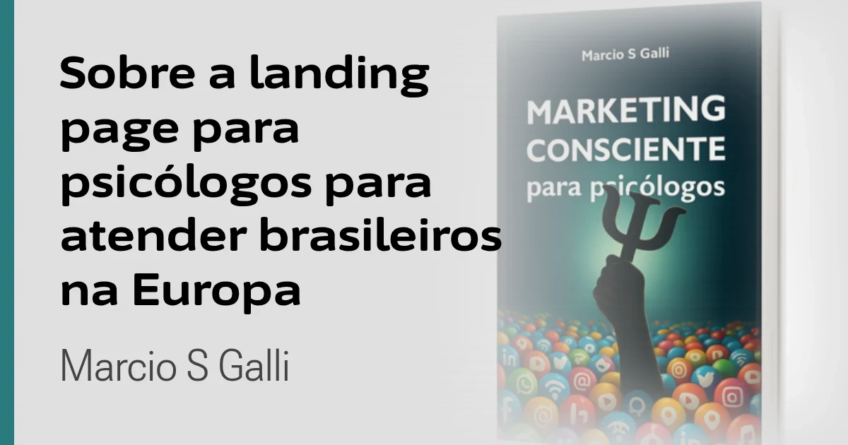 Landing page para psicólogos que buscam atender Brasileiros na Europa