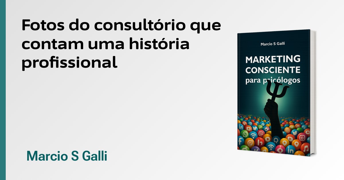 Fotos do consultório que contam uma história profissional