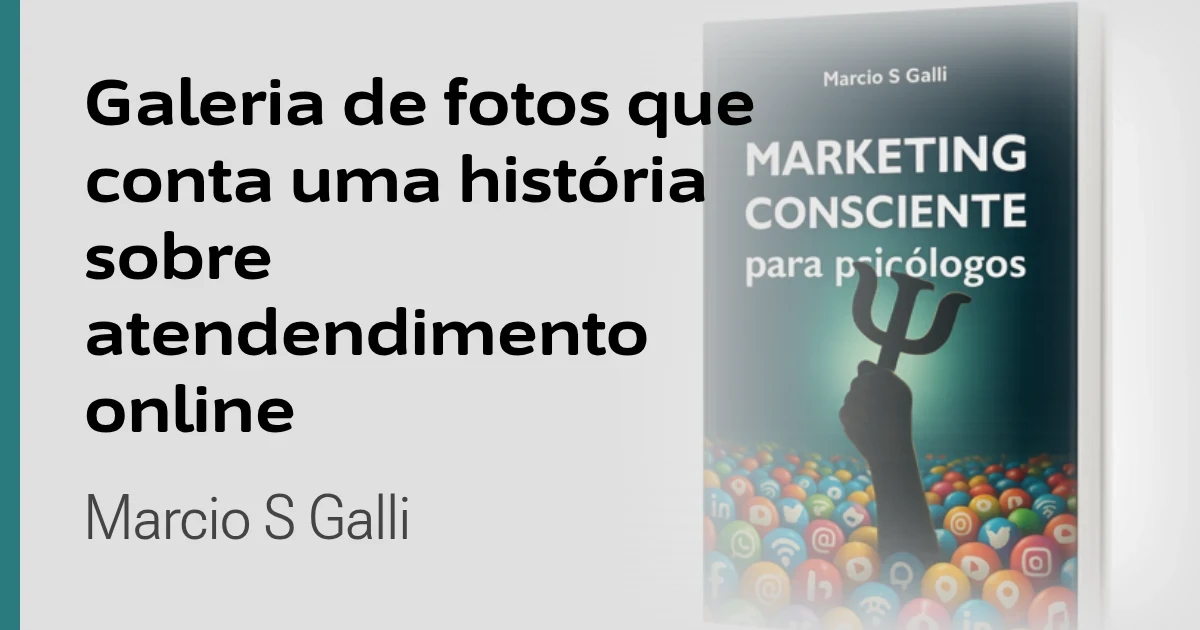 Galeria de fotos que conta uma história sobre atendendimento online